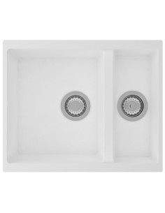 Clearwater Siena N150 Polar White Granite Kitchen Sink Waste & Plumb SIEN150PO 2