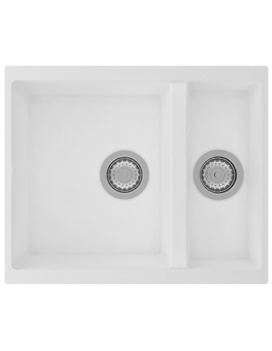 Clearwater Siena N150 Polar White Granite Kitchen Sink Waste & Plumb SIEN150PO