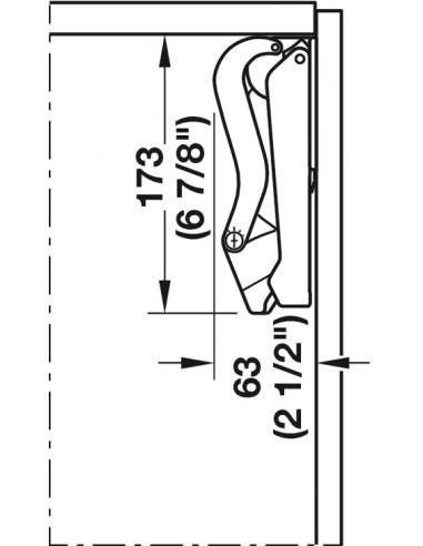 FREE Space 1.11 Lift Up Flap Hinge Set, White...