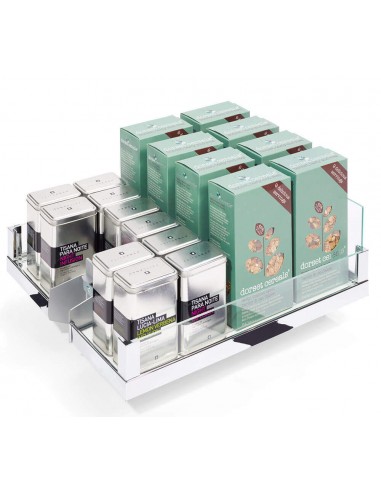 300mm Kessebohmer Convoy Chrome Glass Tall Kitchen Larder KCONVOY300