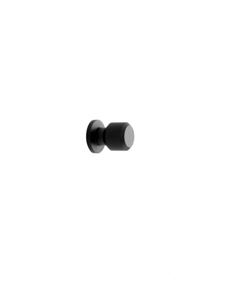 Manor Round Door Knob Handle & Backplate, Matt Black 30mm