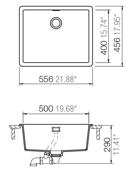 Schock Greenwich N100L Magma Cristadur Granite Kitchen Sink