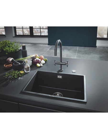 Grohe K700 Kitchen Sink 1.0 Bowl Black Granite Inset / Undermount 57041490