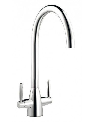 Smeg Miro polished chrome, monobloc, Dual lever