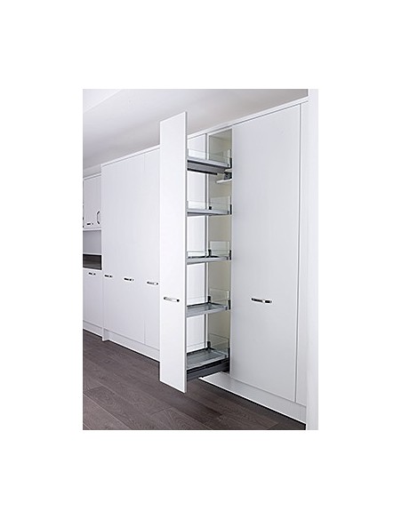 300mm Kessebohmer Convoy Chrome Glass Tall Kitchen Larder KCONVOY300