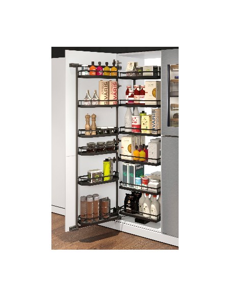 500mm Tandem Larder Kessebohmer Tall Kitchen 1700mm Anthracite Style KSATLF500A