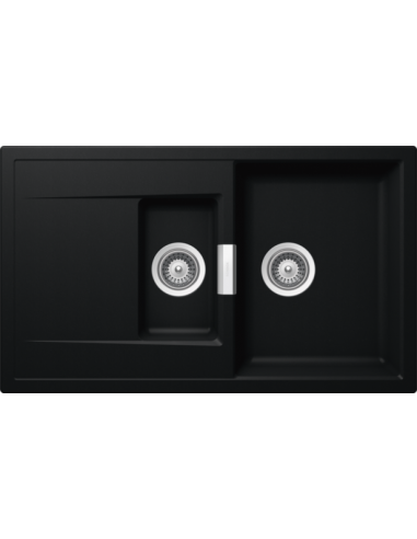 Schock Mono D150 Kitchen Sink, Black Puro, Includes Waste & overflow