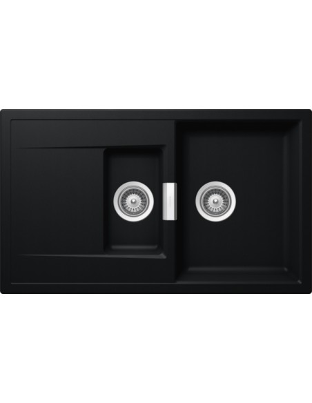Schock Mono D150 Kitchen Sink, Black Puro, Includes Waste & overflow
