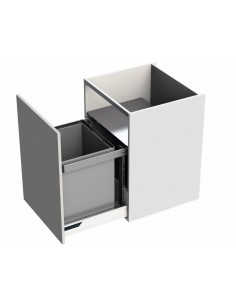 600mm Tecnoinox P-One King Single Large Waste Bin 72L Legrabox Grey P-One 60.1.5.GR 2