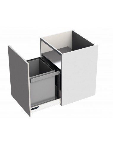 600mm Tecnoinox P-One King Waste Bin 72L Legrabox Stainless Single