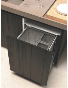 600mm Tecnoinox P-One 60 Waste Bin 108L Blum Legrabox Drawer Triple P-ONE.60.3.6