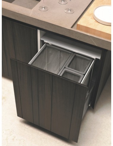 600mm Tecnoinox P-One 60 Waste Bin 108L Blum Legrabox Drawer Triple P-ONE.60.3.6