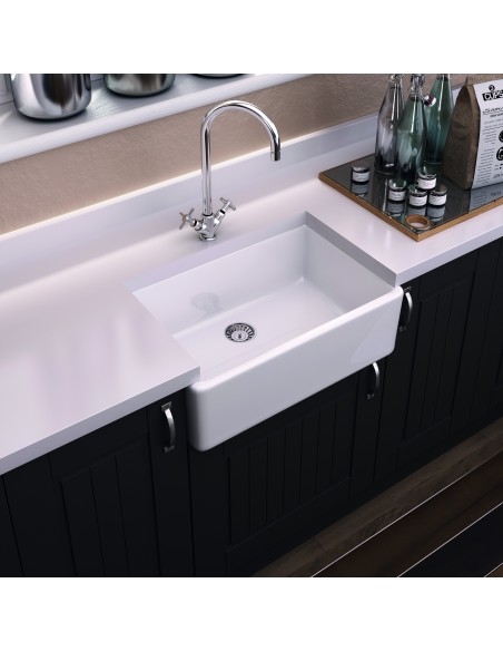Thomas Denby Legacy 600mm Butler Kitchen Sink No Tap Ledge Apron Front LEG600
