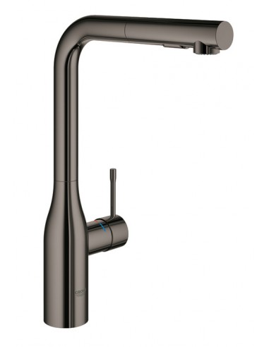Essence Grohe Hard Graphite, Pull out spray tap, five year Grohe warranty