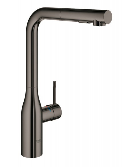 Essence Grohe Hard Graphite, Pull out spray tap, five year Grohe warranty