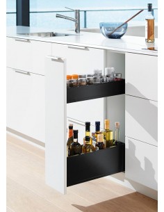 Legrabox Space Twin Drawers Black 250mm Base Pull Out