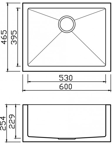 Clearwater Belfast 600mm Kitchen Sink Stainless Steel Apron-Front INR001