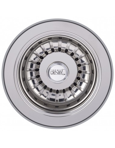 90mm Thomas Denby Waste Plug Kit Kitchen Sink Basket Strainer 1.0 TD1WC