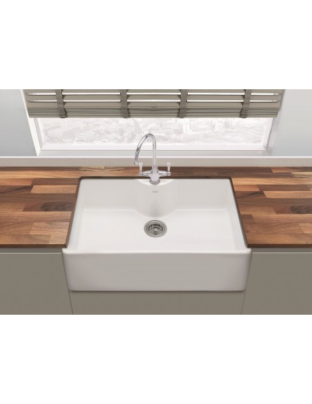 Thomas Denby Legacy 800mm Butler Kitchen Sink Ceramic Tap Ledge LEG800T