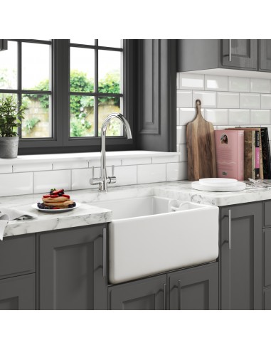 Thomas Denby Belfast 600mm Kitchen Sink Ceramic Apron Front TBE600