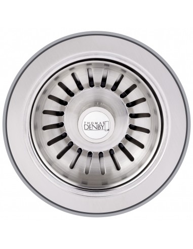90mm Thomas Denby Waste Kit Brushed Steel Sink Strainer 1.0 / 1.5 TD1WBS TD2WBS