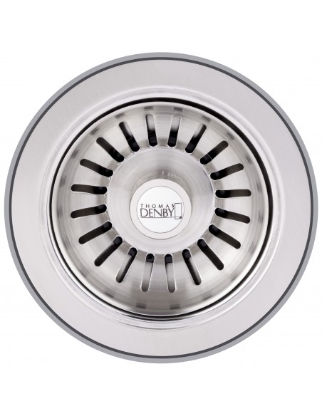90mm Thomas Denby Waste Kit Brushed Steel Sink Strainer 1.0 / 1.5 TD1WBS TD2WBS