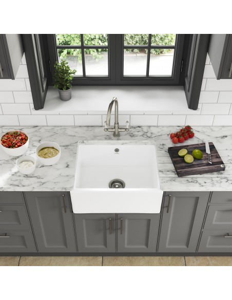 Thomas Denby Oxford Butler 600mm Apron Front Kitchen Sink Ceramic TOX600