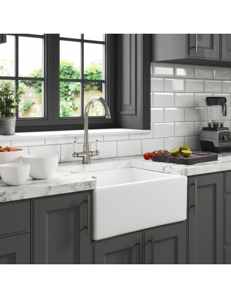 Thomas Denby Oxford Butler 600mm Apron Front Kitchen Sink Ceramic TOX600