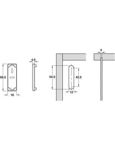 Libra Cover Caps Rectangular Nickel Plated X2 OR X10 Wall Cabinets 29036765