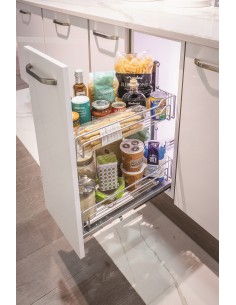 Kessebohmer 400mm Kitchen Base Unit Pull Out Classic Dispensa KBP400SILV