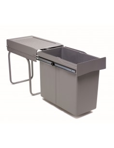 300mm Single Container Waste Bin 30L Gollinucci Kitchen Base Mount 224-GY 2