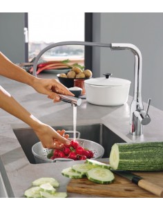 Grohe 30270 Chrome, Pull Out Spray Single side lever, the mixer tap 2