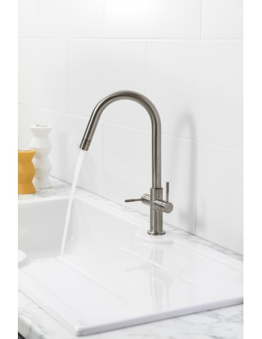 Clearwater Topaz Kitchen Tap J Spout Brushed...
