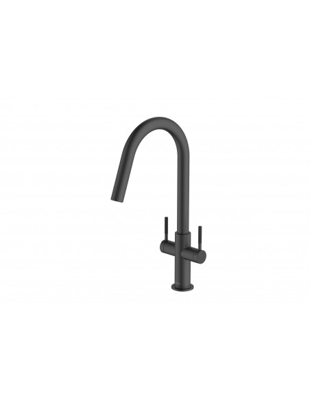 Clearwater Topaz Matt Black Kitchen Tap