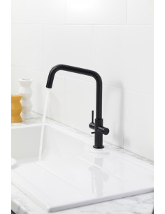 Clearwater Topaz Matt Black Kitchen Tap U Spout 2