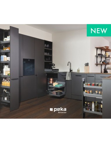 300mm Peka Liro Larder 1600-2000mm Tall Kitchen Storage Anthracite KSPEL.300.1600LI