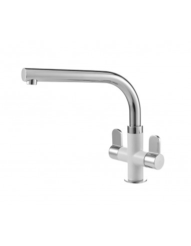 Miram Kitchen Tap Chrome & Polar White