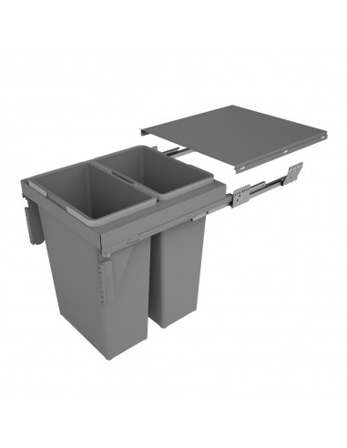 450mm Sige Kitchen Waste Bin Soft Closing Large 70L Double Containers I520-512