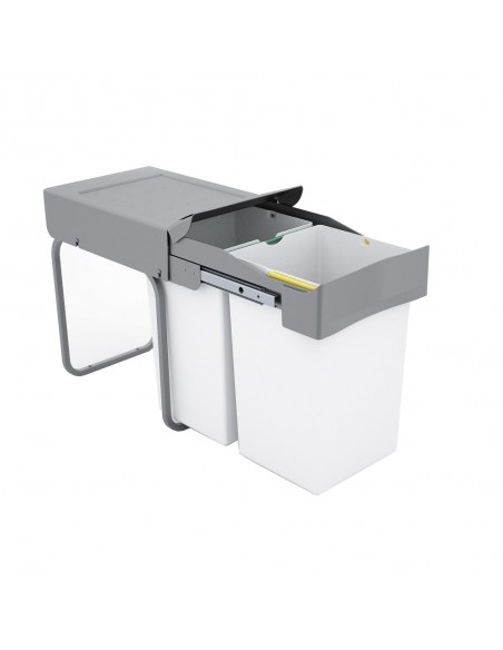 300mm Pull-Out Kitchen Waste Bin 28L Double Containers Hinged door I520-216
