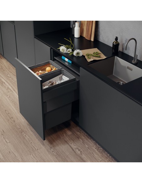 600mm Vauth-Sagel Envi Space Pro XX Kitchen Waste Bin 88L Door Fix Double 50344354