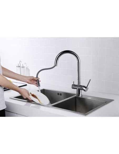 Clearwater Toledo Filter Mixer Kitchen  Tap Pull Out Spray Chrome TO2CP