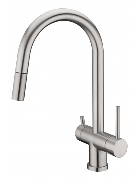 Clearwater Toledo Filter Mixer Kitchen Tap Pull Out Spray Brushed  TO2BN