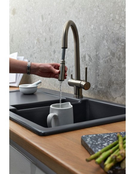 Clearwater Toledo Filter Mixer Kitchen Tap Pull Out Spray Matt Black TO2MB