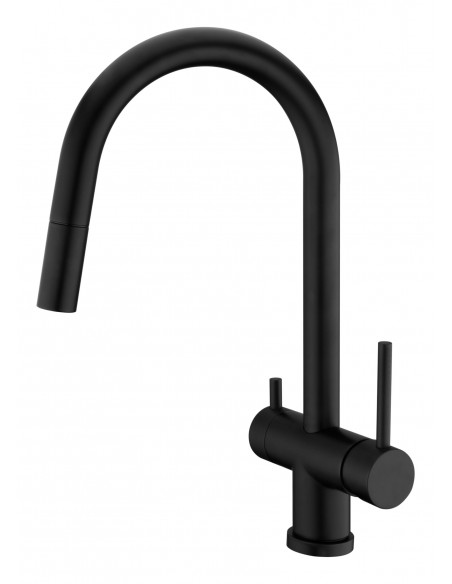 Clearwater Toledo Filter Mixer Kitchen Tap Pull Out Spray Matt Black TO2MB