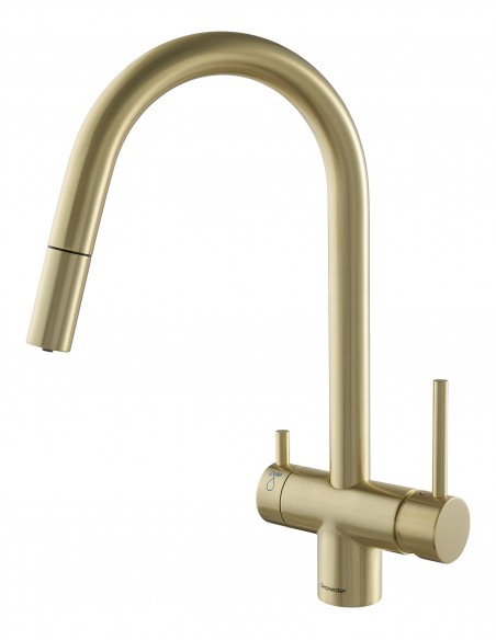 Clearwater Toledo Filter Mixer Tap Pull Out Spray Brass TO2BB