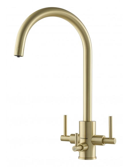 Clearwater Stella Tri Filter Kitchen Mixer Tap Brushed Brass ST2BB