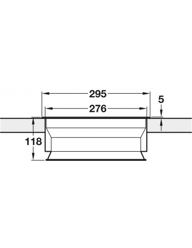 Worktop Waste Bin 276mm Polished Stainless Steel & Black Bag Holder 50399312
