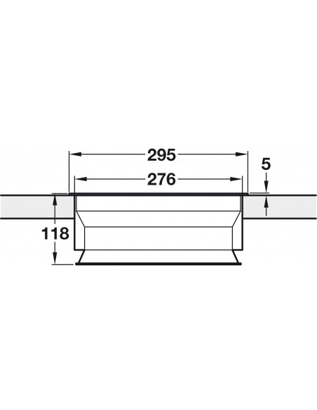 Worktop Waste Bin 276mm Polished Stainless Steel & Black Bag Holder 50399312