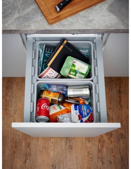 450mm Wesco Pullboy Z Kitchen Waste Bin 58L Blumotion Runners Door Fix 827462-11