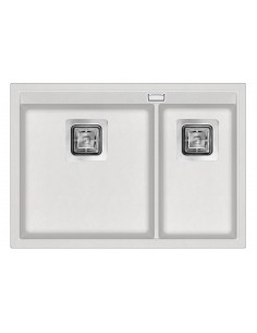 Clearwater Capri 1.75 Kitchen Sink, Blizzard Quarex Granite, Square waste kit